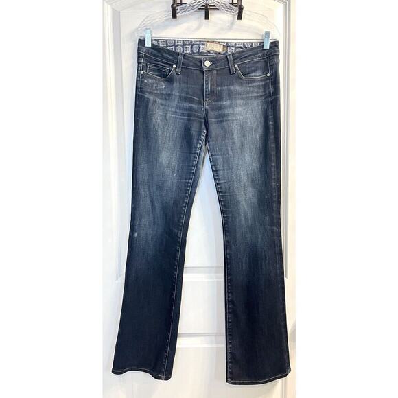 PAIGE PREMIUM DENIM Classic Rise Benedict Canyon Bootcut Dark Wash Jeans Sz 30 - Picture 1 of 10
